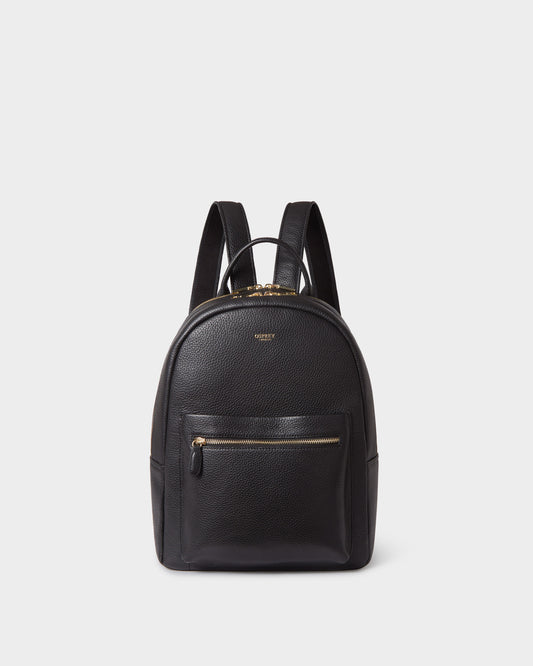 The Adaline Leather Backpack in Black