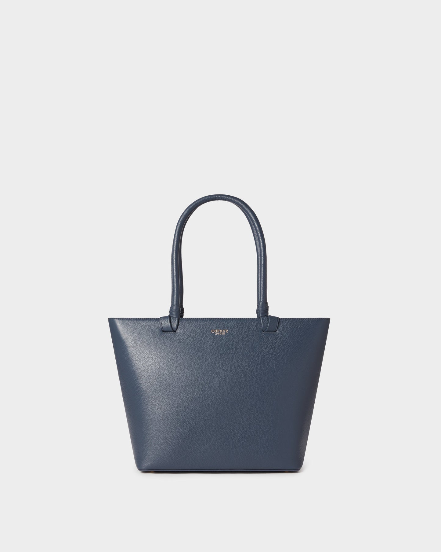 The Collier Leather Tote in Navy