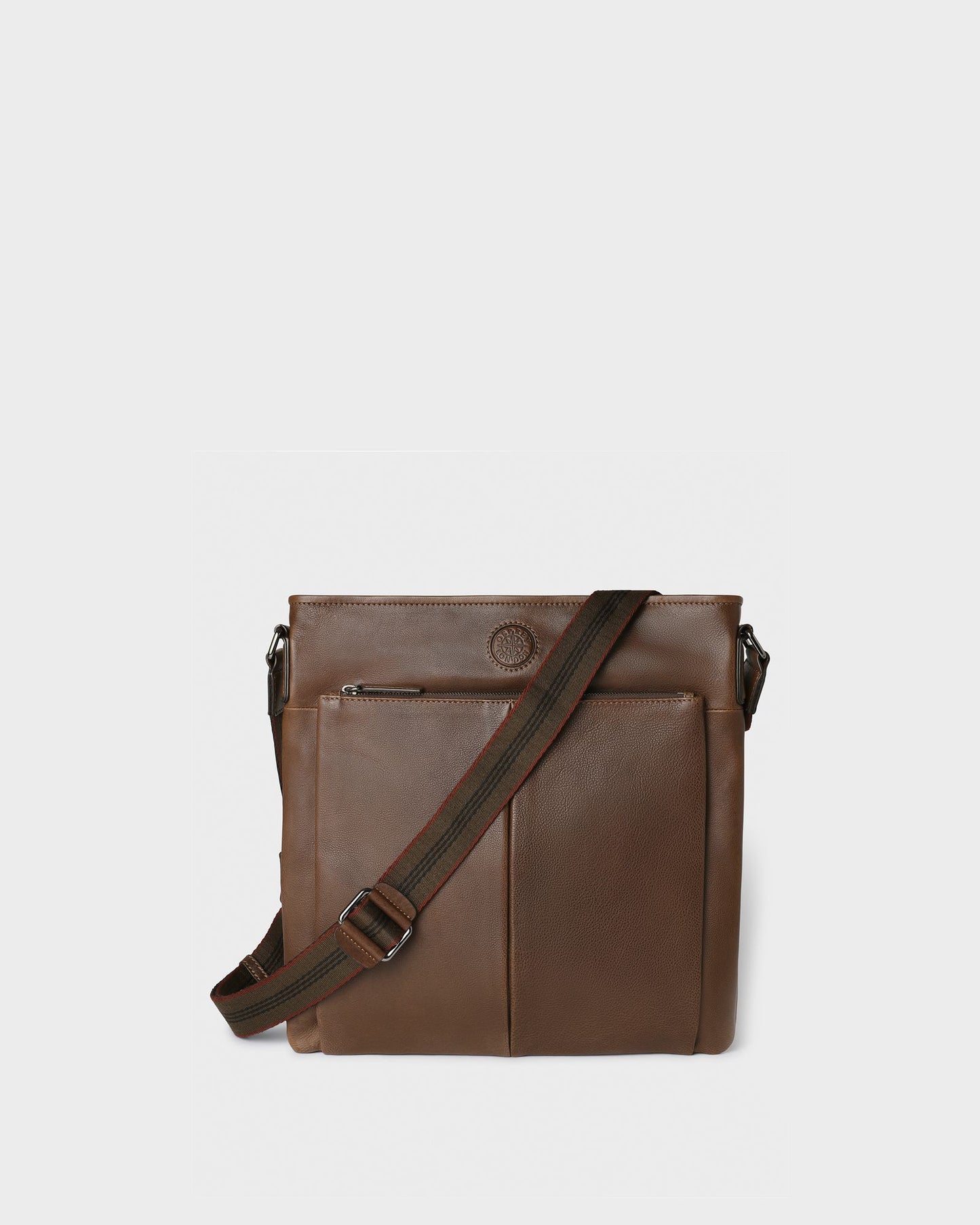 The Compass Leather Crossbody in Tan