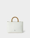 The Clio Medium Leather Grab in White